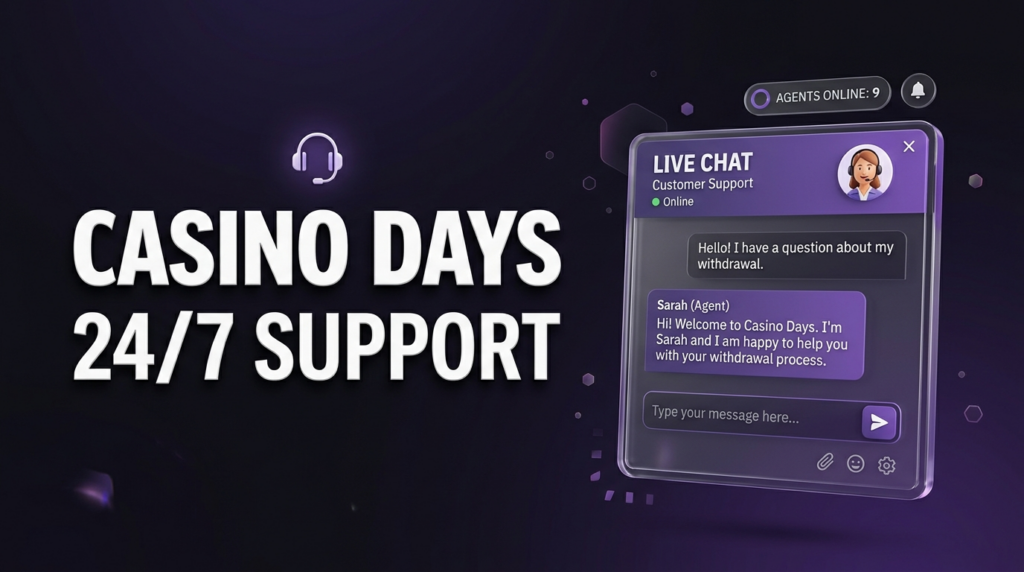 Get 24/7 Casino Days India customer support for online casino accounts, payment queries, technical help, and general assistance